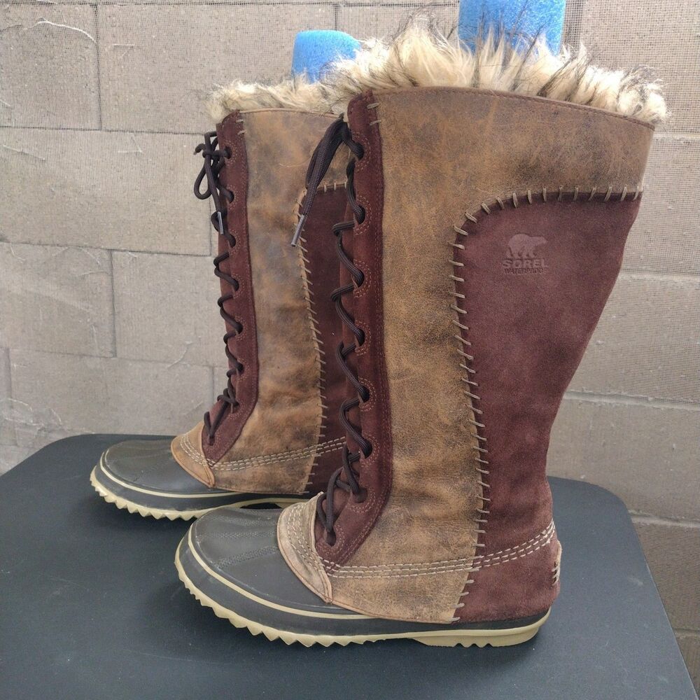 Sorel Cate the Great Tall Women's Waterproof Suede Leather Winter Boots Size 9